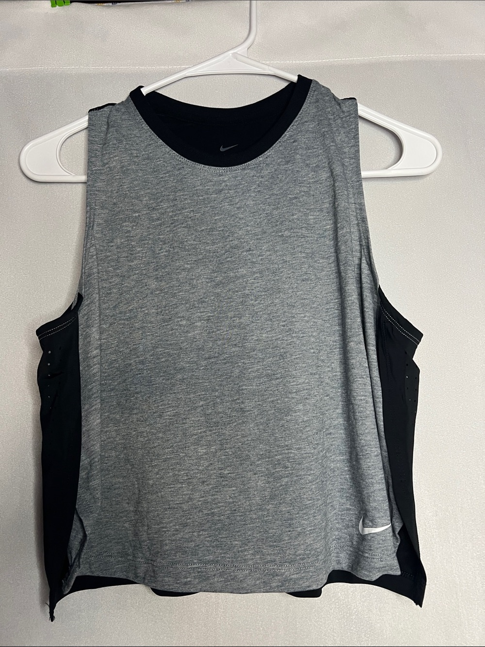 Nike Women's Medium Gray DriFit Tank Top with Black Trim PTP 20”